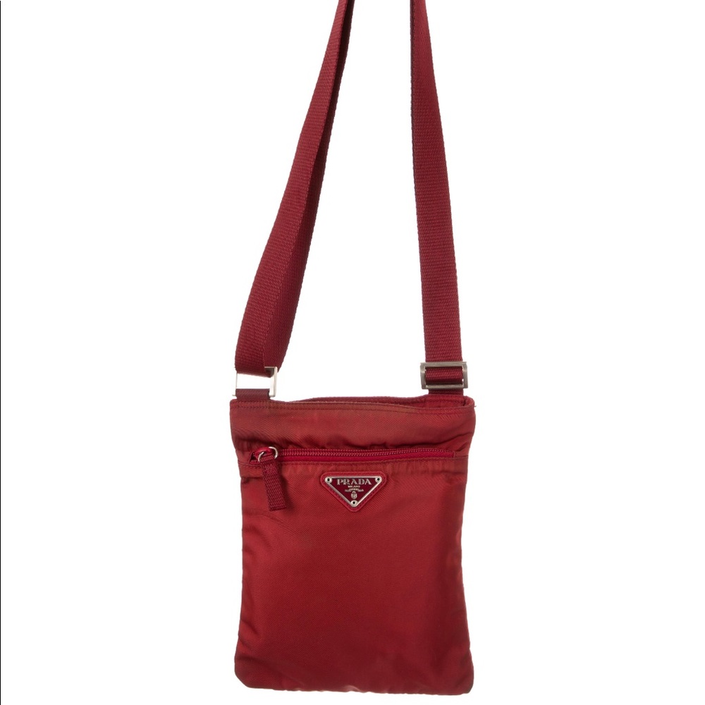 PRADA Red Tessuto Nylon Bag